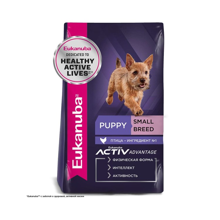 Eukanuba (Эукануба) Dog Puppy Small Breed Сухой корм для щенков мелких пород с курицей 800 г