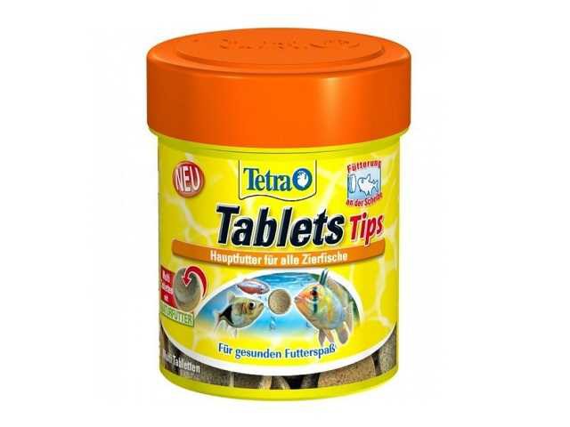 Tetra (Тетра) Delica Tablets Tips - Корм для всех аквариумн. рыбок, Приклеивающийся к стенкам (Таблетки) 20таб