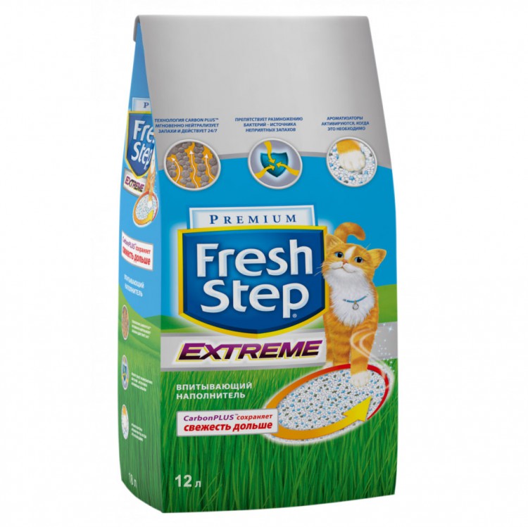 Fresh Step Extreme - Наполнитель Впитывающий с тройным контролем  6,35 кг (12 л)