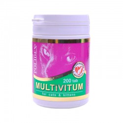 Polidex Multivitum plus (Полидекс Мультивитум плюс) Витамины для кошек 200 табл