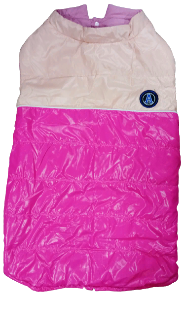 Tianchong Попона для собак сверхлегкая ярко-розовая с кремовым, Размер 34 длина спины (74), обхват груди (100-108)