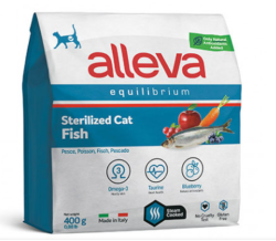 Alleva Equilibrium (Аллева Эквилибриум) Сухой корм для стерилизованных кошек и кастрированных котов с рыбой 400 г