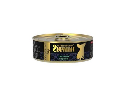 Гурман (Gold Line) - Цыпленок и кролик в Желе для Щенков