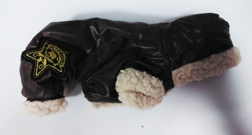 Puppy angel комбинезон теплый коричневый с черепом на ноге S