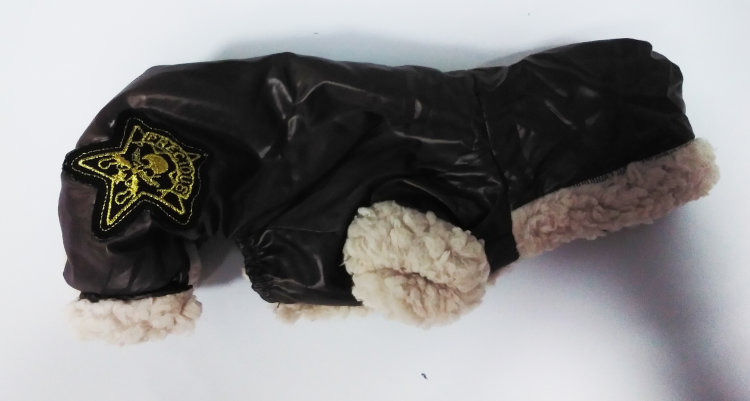 Puppy angel комбинезон теплый коричневый с черепом на ноге S