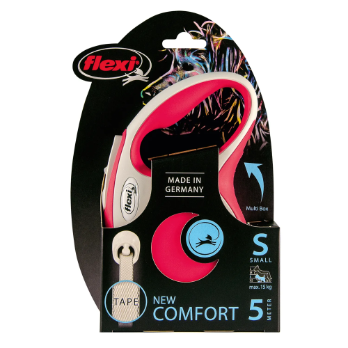 FLEXI New Line Comfort S Рулетка лента 5м/до 15кг серый/красный