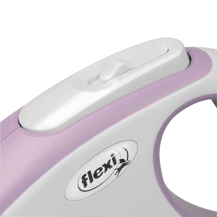 FLEXI New Line Comfort S Рулетка лента 5м/до 15кг серый/розовая