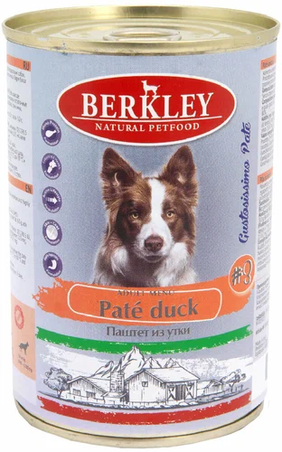 Berkley (Беркли) Консервы д/собак №3 паштет из Утки 400г