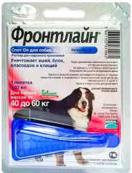 Фронтлайн Спот-Он - Капли для собак (1 пипетка) XL 40-60 кг