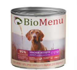 Bio menu (Био меню) Консервы для собак Мясное ассорти в желе 750 г