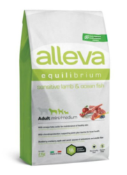 Alleva Equilibrium (Аллева Эквилибриум) Sensitive Сухой корм для взрослых собак мелких и средних пород с чувствительным пищеварением с ягненком и океанической рыбой 2 кг