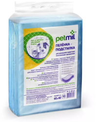 Petmil Петмил Пеленки впитывающие одноразовые 60*40 10 шт