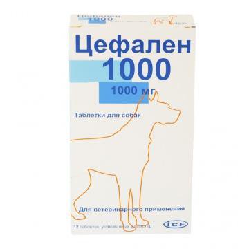 Цефален 1000 для собак, табл. 1000 мг уп. № 12   \НЕТ В НАЛИЧИИ