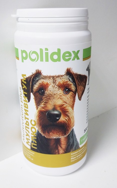 Polidex Multivitum plus (Полидекс Мультивитум плюс) Витамины для собак 300 табл