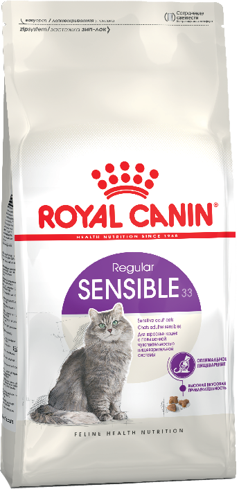 Royal Canin (Роял Канин) Sensible 33 Сухой корм для кошек с чувствительным пищеварением 4 кг