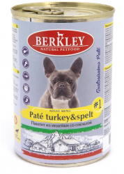 Berkley (Беркли) Консервы д/собак №1 паштет из Индейки со спельтой 400г