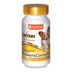 Unitabs (Юнитабс) Brewers complex Пищевая добавка для собак мелких пород с пивными дрожжами 100 табл