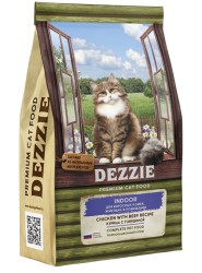 Dezzie (Дэзи) Indoor Сухой корм для взрослых кошек живущих в помещении с курицей и говядиной 400 г