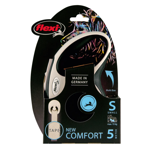 FLEXI New Line Comfort S Рулетка лента 5м/до 15кг серый/черный