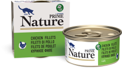 Prime (Прайм) Nature Консервы для взрослых кошек с куриным филе  в желе 85 г
