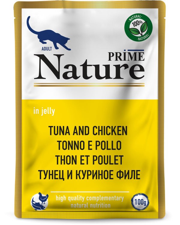 Prime (Прайм) Nature Пауч для взрослых кошек с тунцом и куриным филе в желе 100 г