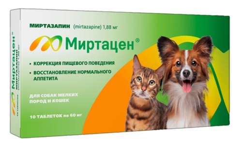 Миртацен для кошек и собак 1.88 мг 10 таб.