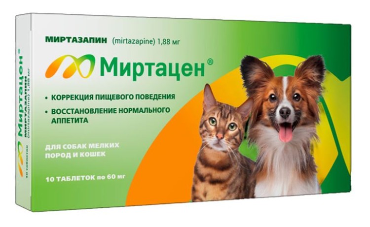 Миртацен для кошек и собак 1,88 мг 10 табл