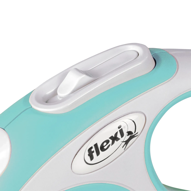 FLEXI New Line Comfort XS Рулетка трос 3м/до 8кг серый/голубой