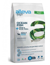 Alleva Holistic (Аллева Холистик) Medium Maxi Сухой корм для взрослых собак средних и крупных пород с океанической рыбой, коноплей и алоэ 2 кг