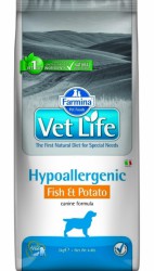 Farmina Vet Life (Фармина Вет Лайф) Hypoallergenic Fish & Potato Сухой лечебный гипоаллергенный корм для собак с рыбой и картофелем 12 кг