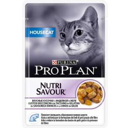 Pro Plan (Про План) Nutri Savour Housecat Пауч для домашних кошек с индейкой в желе 85 г 