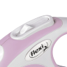 FLEXI New Line Comfort XS Рулетка трос 3м/до 8кг серый/розовый