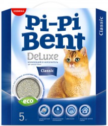 Pi-Pi-Bent DeLuxe Classic Наполнитель для кошачьего туалета комкующийся 5 кг