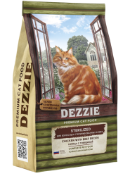 Dezzie (Дэзи) Sterilized Сухой корм для стерилизованных кошек и кастрированных котов с курицей и говядиной 2 кг
