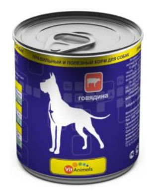 VitAnimals (ВитЭнималс) Консервы для собак Говядина 750 г