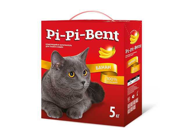 Pi-Pi-Bent (Пи-Пи-Бент) - Наполнитель Банановый комкующийся 5кг(Коробка)