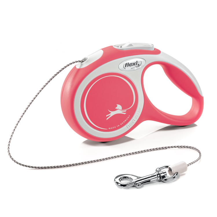FLEXI New Line Comfort XS Рулетка трос 3м/до 8кг серый/красный