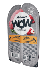 Alpha Pet (Альфа Пет) Консервы для щенков и беременных и кормящих собак с индейкой и потрошками в соусе 100 г