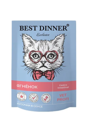 Best Dinner Vet Gastrointestinal Пауч для кошек для профилактики заболеваний ЖКТ с ягненком в соусе 85 г 5 шт