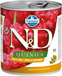Farmina N&D (Фармина НД) Quinoa Консервы беззерновые для собак всех пород с перепелом, киноа и кокосом 285 г