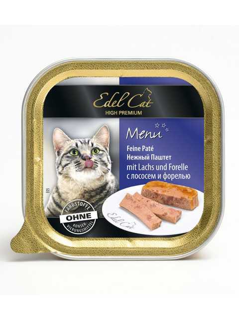 Edel Cat (Эдель Кэт) - Корм для кошек Нежный паштет с Лососем и Форелью