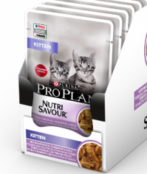 Pro Plan (Про План) Nutri Savour Kitten Пауч для котят с индейкой в соусе 85 г