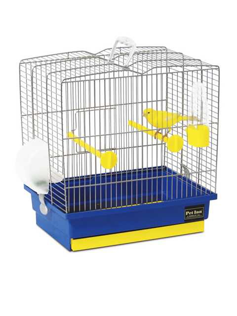Pet Inn - Клетка для птиц Giglio с двумя кормушками поилкой и жердочками