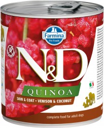 Farmina N&D (Фармина НД) Quinoa Консервы беззерновые для собак всех пород с олениной, киноа и кокосом 285 г