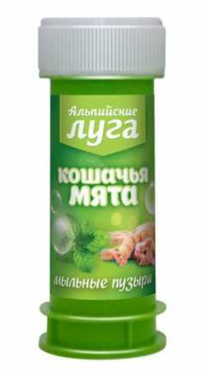 Альпийские Луга Мыльные пузыри с кошачьей мятой 45 мл