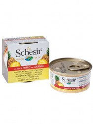 Schesir (Шезир) Pollo Ananas - Корм для кошек c Куриным филе и Ананасами (Упаковка 14 шт)