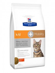 Hills (Хиллс) Prescription Diet k/d + Mobility Feline Original - Корм для кошек при Почечной недостаточности и поддержания суставов с Курицей 1,5 кг