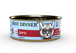 Best Dinner Vet Gastrointestinal Консервы для кошек для профилактики заболеваний ЖКТ с дичью 100 г 5 шт