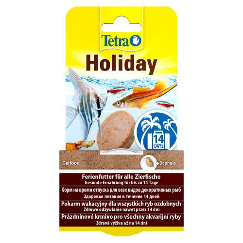 Tetra (Тетра) TetraMin Holiday Корм на время отпуска для всех видов декоративных рыб (твердый гель) 30 г