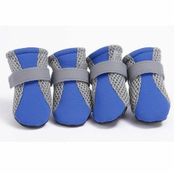 Дышащие кроссовки для собак со светоотражающими вставками, синие L